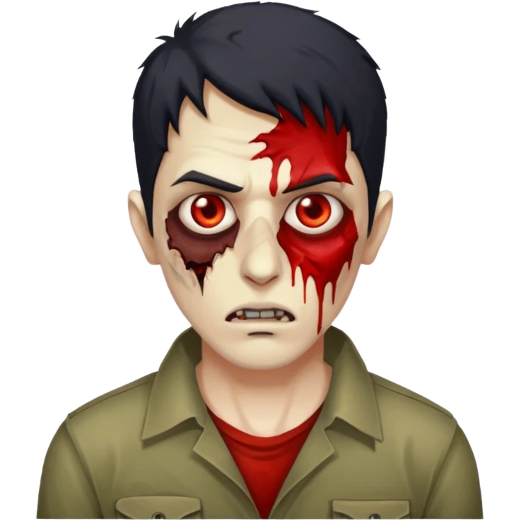 Zombie iran man face emoji