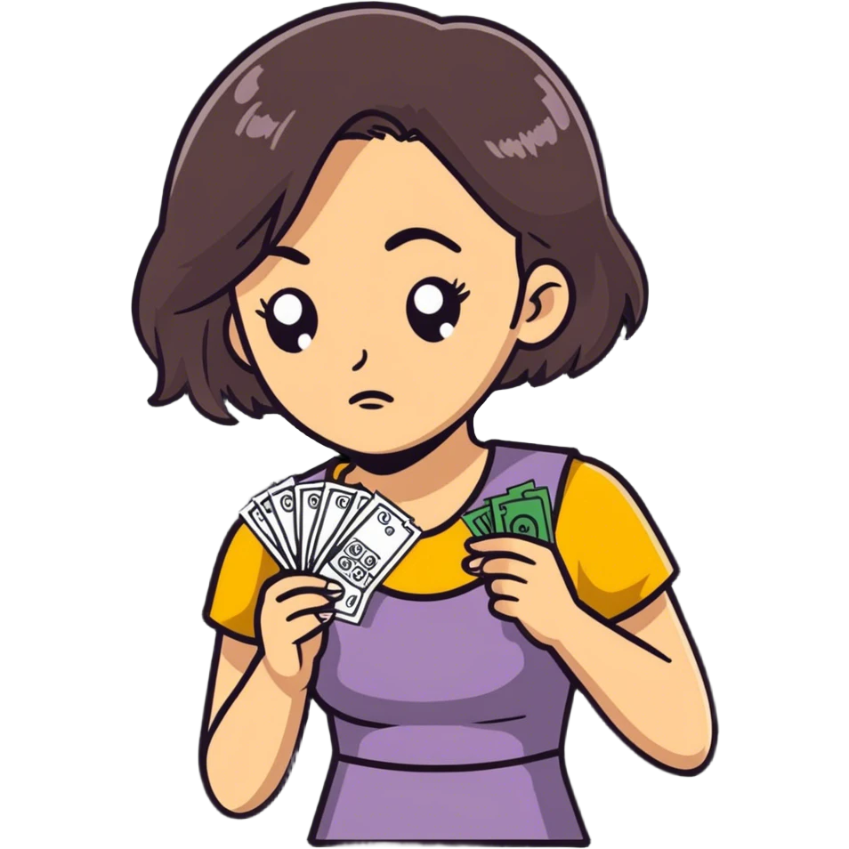 Lady losing lottery  emoji
