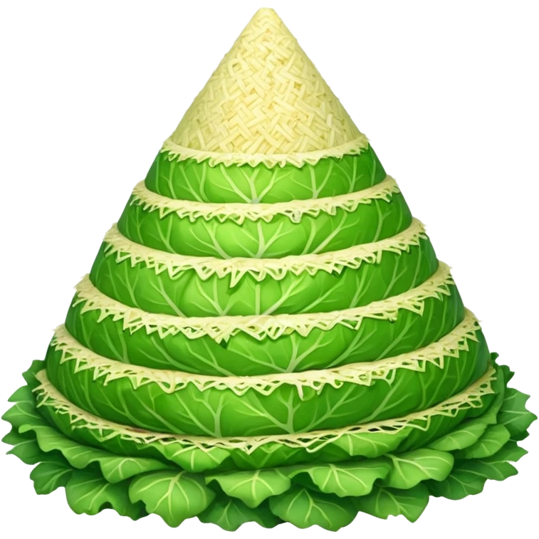 a big pyramid shape pile of grated cabbage emoji
