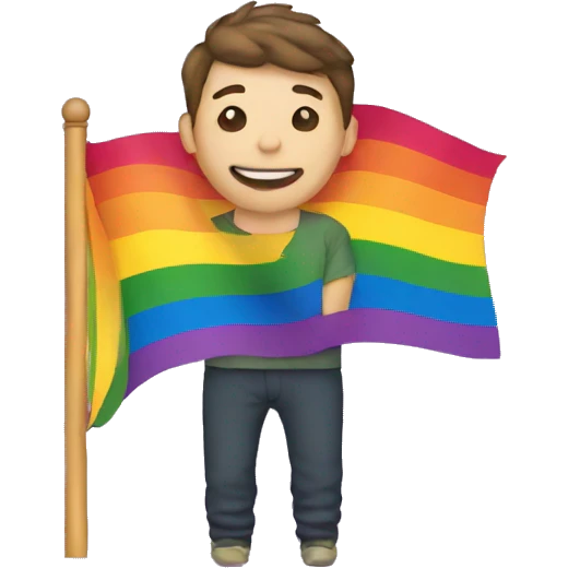 Gay man flag emoji