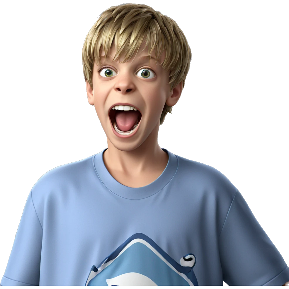 boy with open mouth meme emoji