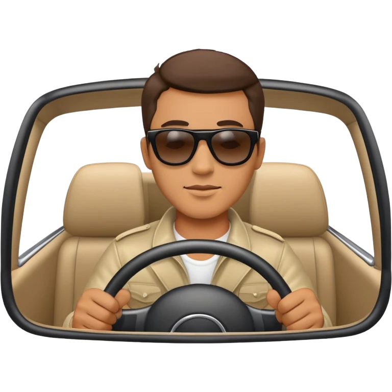 Man driving car emoji