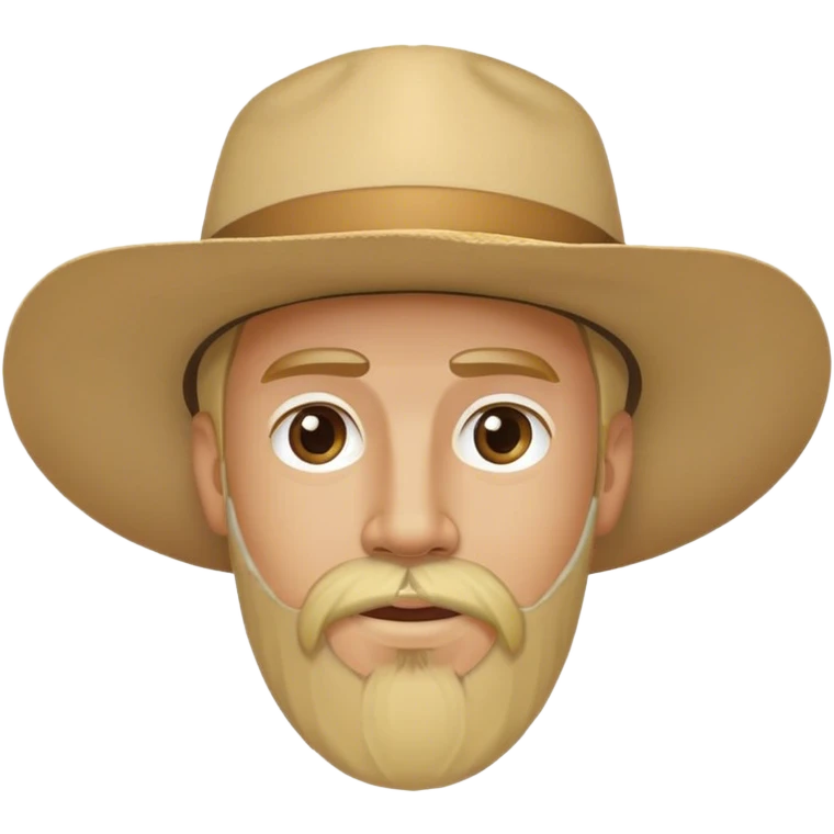 Man with blonde Goatee beard and flat brim hat emoji