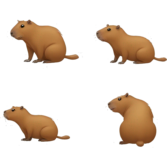 Capybara pooping emoji