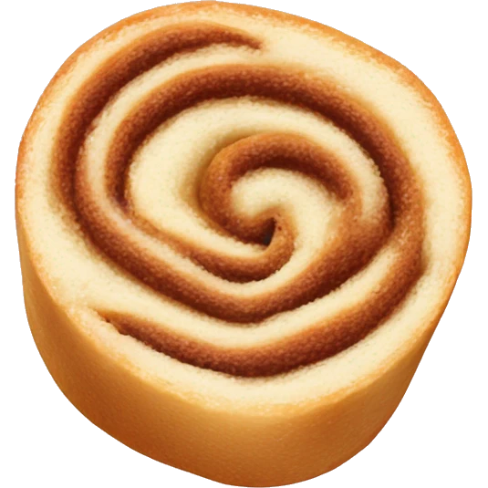 Cinneamon Roll with Sugar Creme Over it emoji
