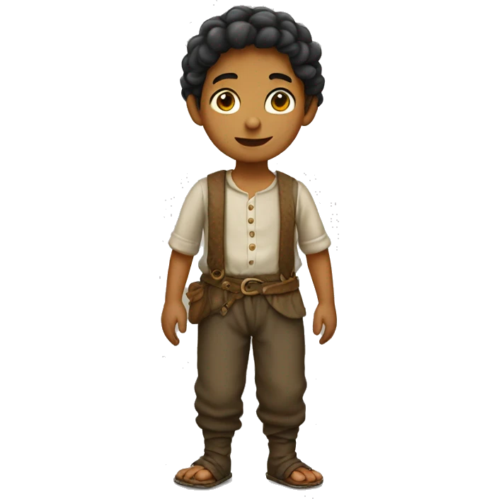 A peasant child in pants emoji