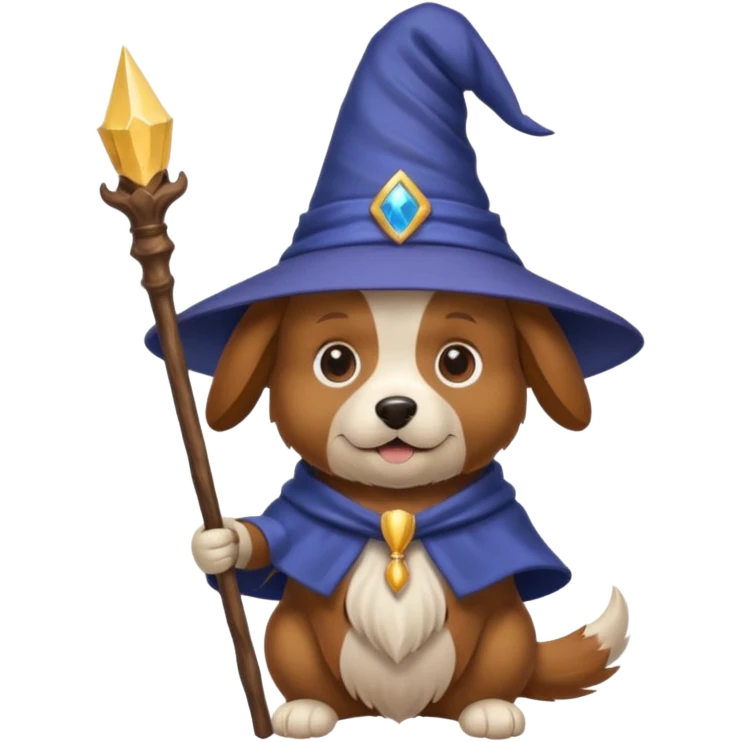 Dog wizard emoji