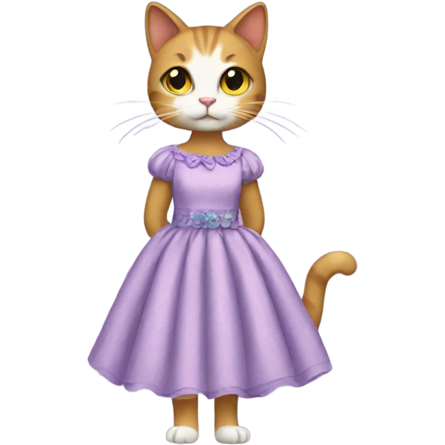 Cat in a dress emoji