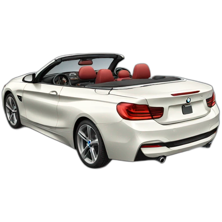 Bmw convertible car with red seats emoji