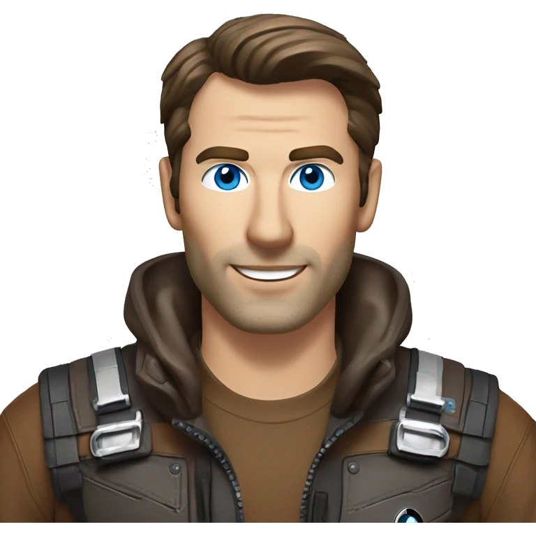 bmw gs1250 adventure with male brown hair blue eyes emoji