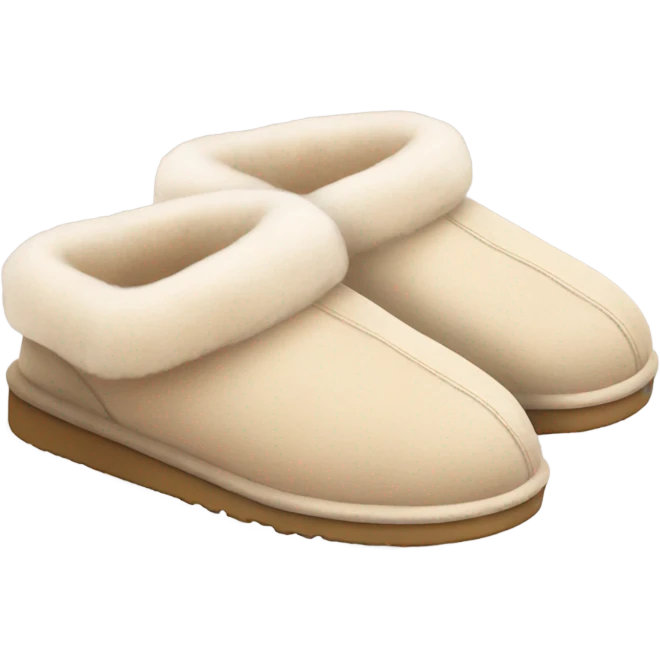 pastel beige cute ugg slippers emoji