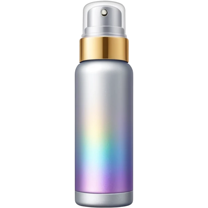 Emoji of a body highlighter spray. It is a small cylindrical bottle. emoji