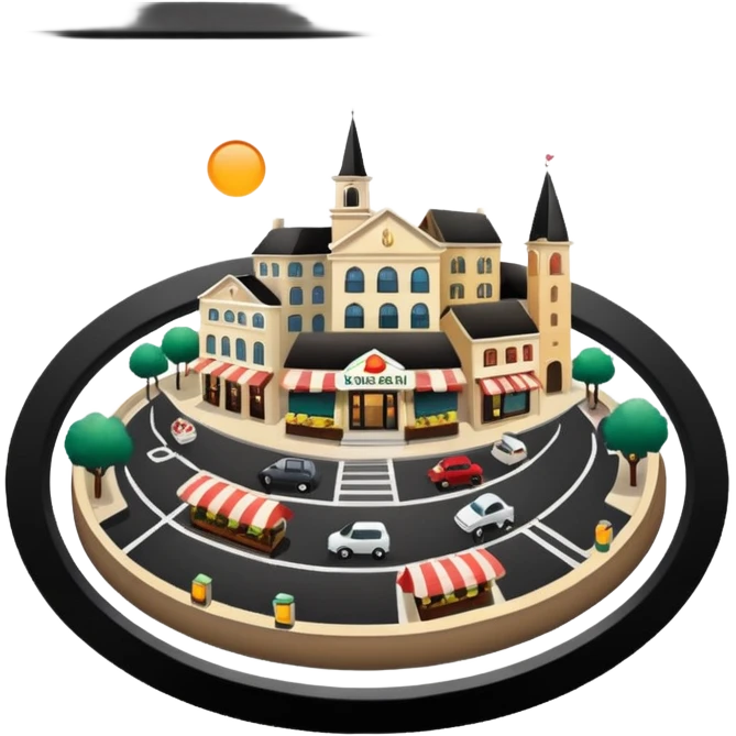 Hometown with many reastaurants emoji