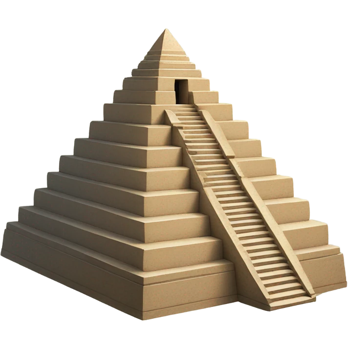 Pyramid with detailed staircase emoji