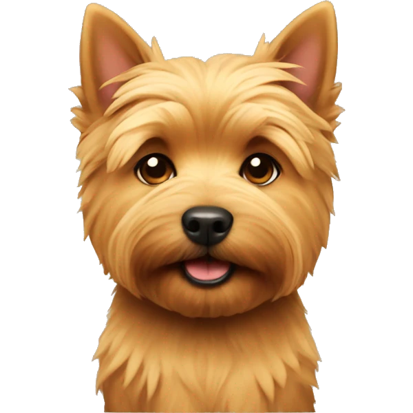 cute emoji of norwich terrier dog emoji