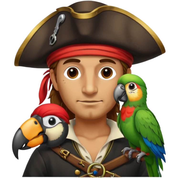 pirate and parrot emoji