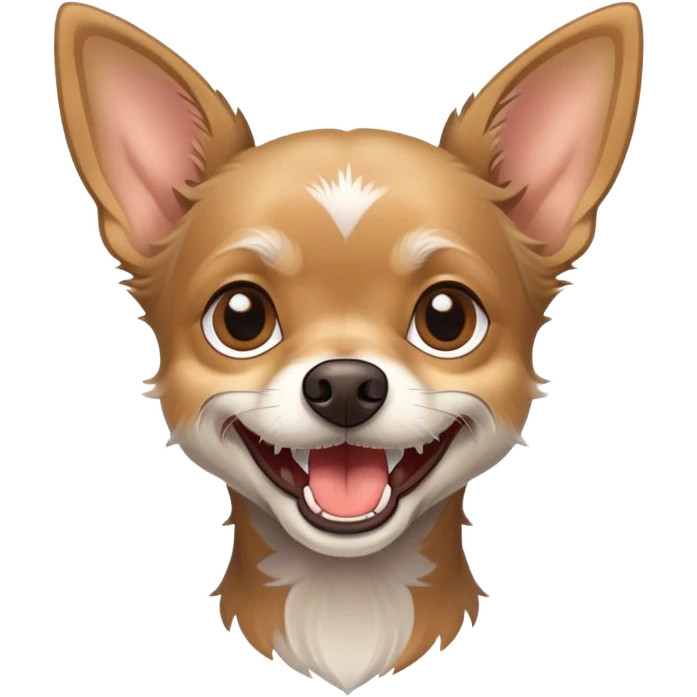 Wire haired skinny Chihuahua with buck teeth  emoji