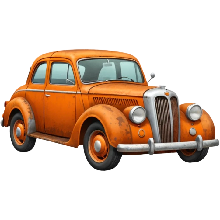 orange old car emoji