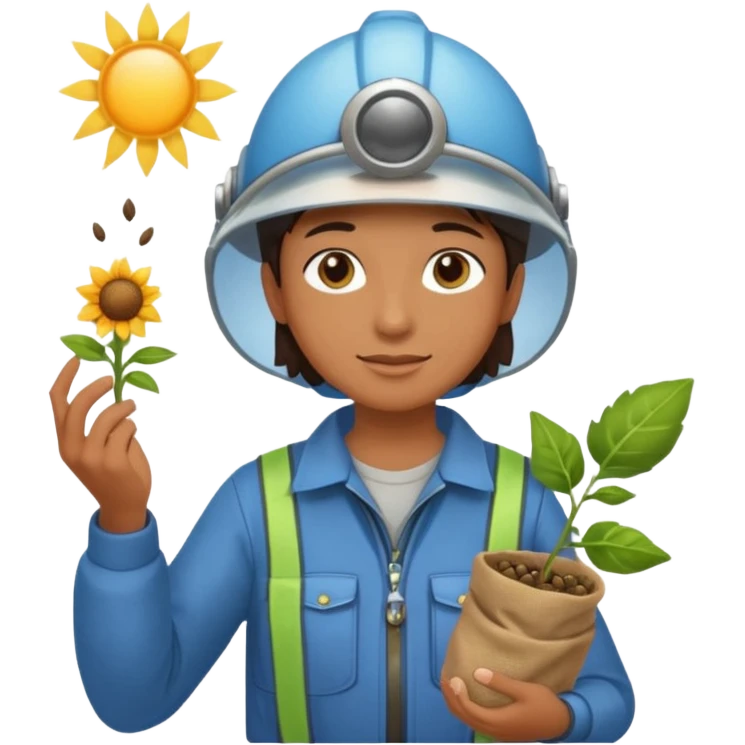 Sunbeam + seed pouch,Sky Gardener. emoji