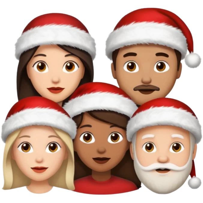 Family Christmas  3 woman’s 2 mana emoji