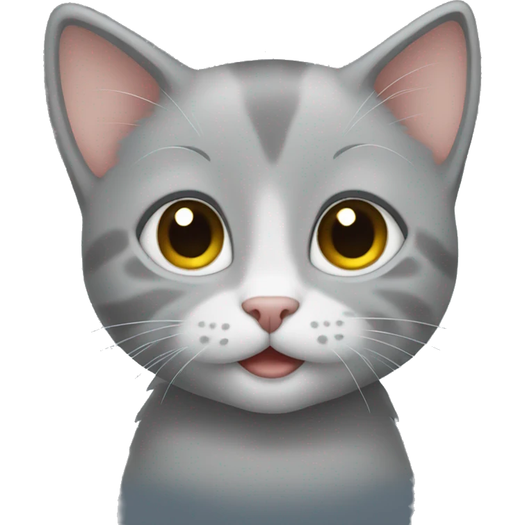 Gray kitten emoji