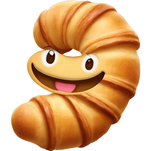 Smiling croissant  emoji