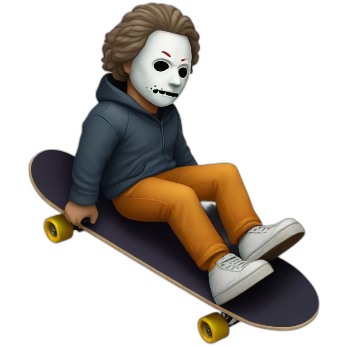 michael myers on a skateboard emoji