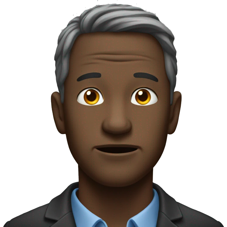 A man suffered huge loss in Stocks emoji