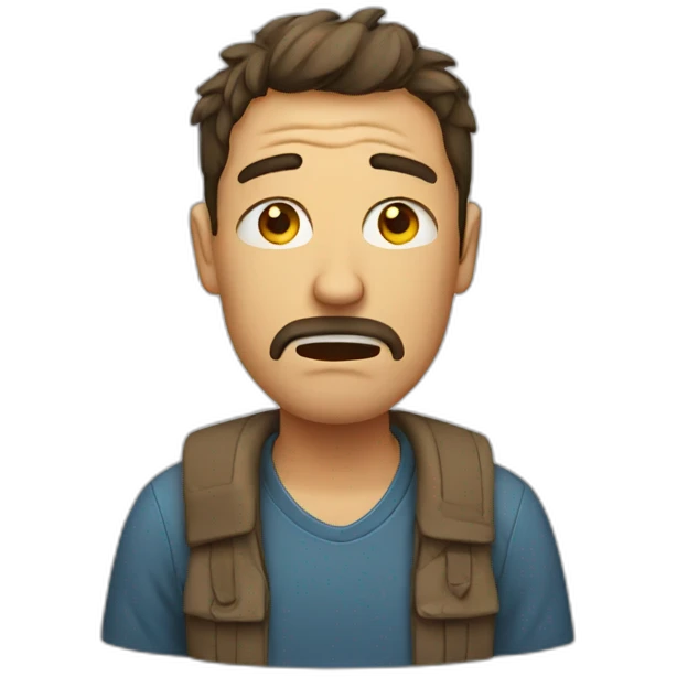 A man crying emoji
