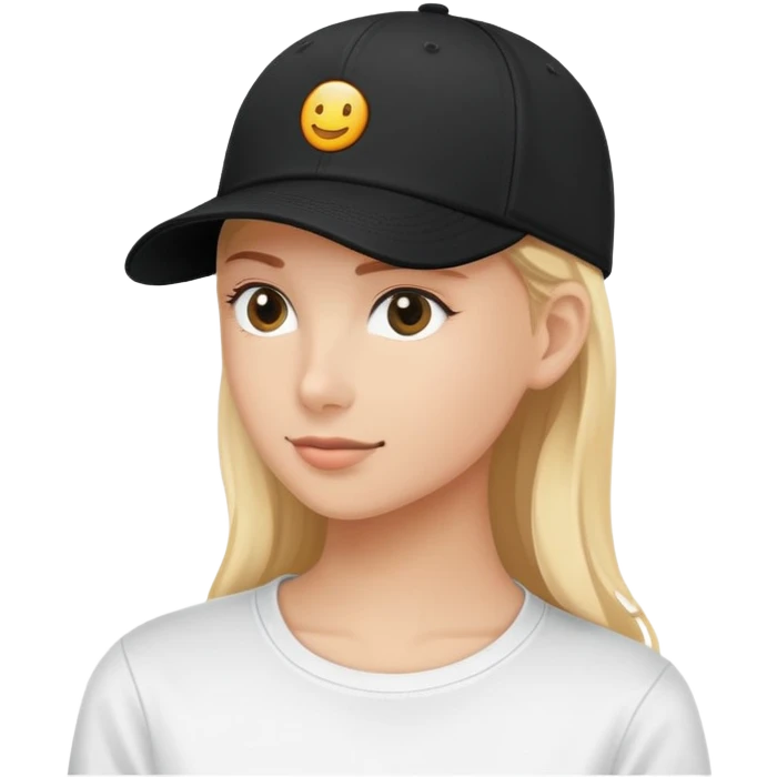 cap with a simple logo on the front panel emoji