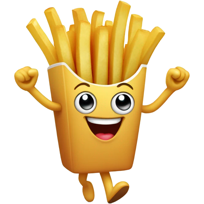 french fries dancing  emoji