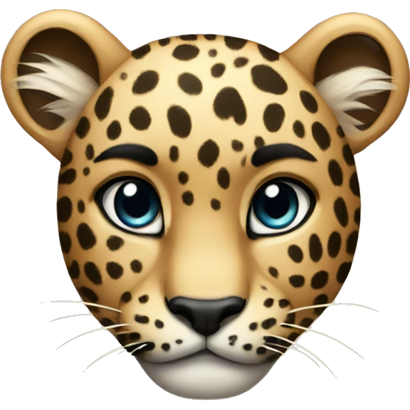 leopard with a bow emoji
