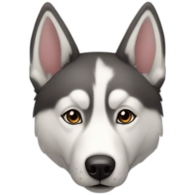 Chien husky, croisé border coller emoji