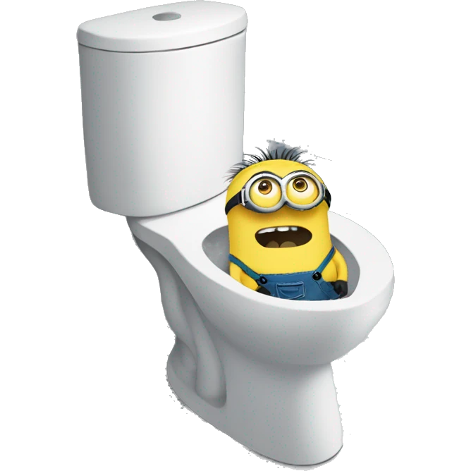 minion in toilet emoji
