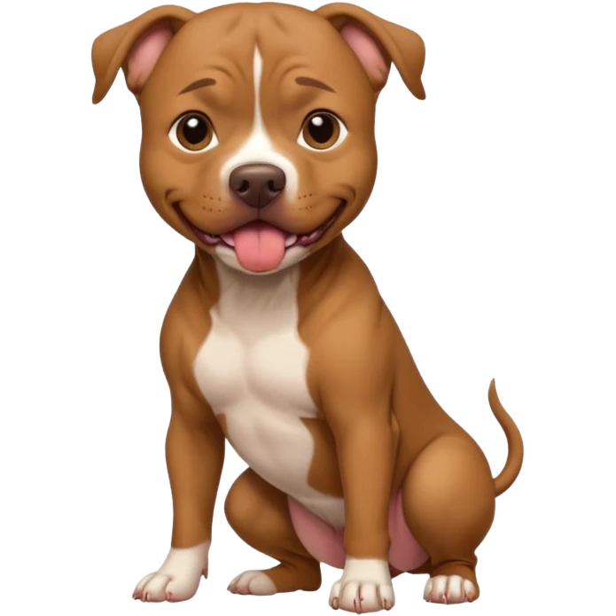 brown pit bull dog burp  emoji