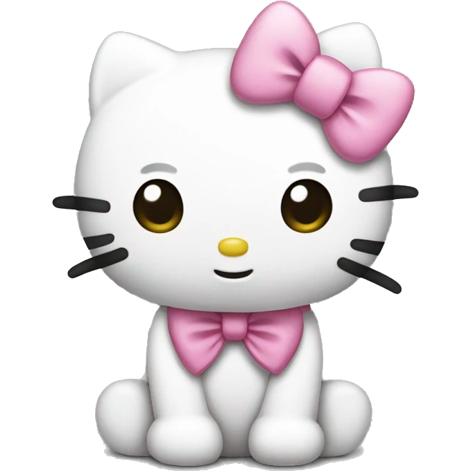 Hello kitty with a pink bow  emoji