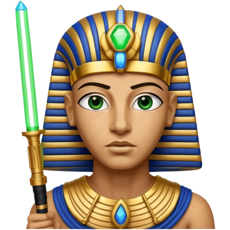 King tut with two lightsabers  emoji