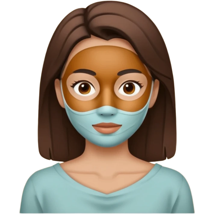 women beauty facial mugclay mask emoji