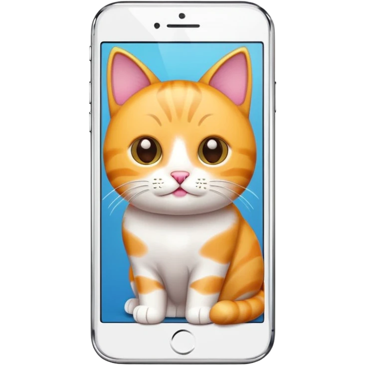 Cartoon cute iphone Cat emoji  emoji