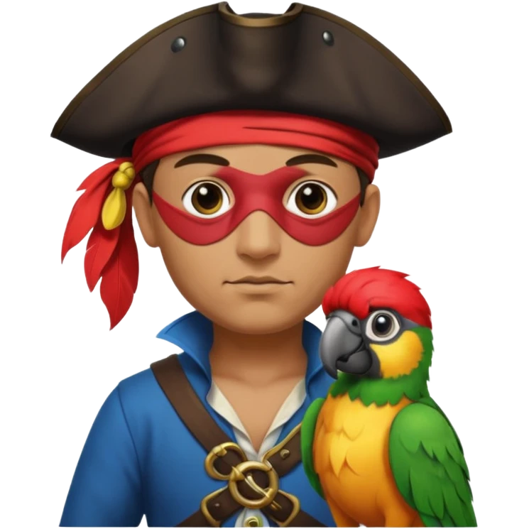 pirate and parrot emoji