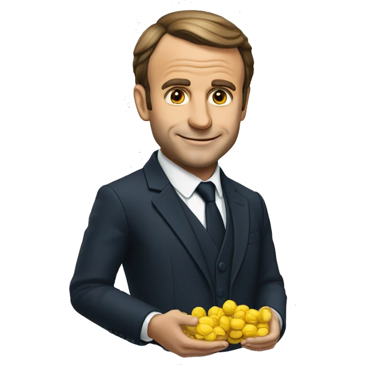 Macron qui boit du coca emoji