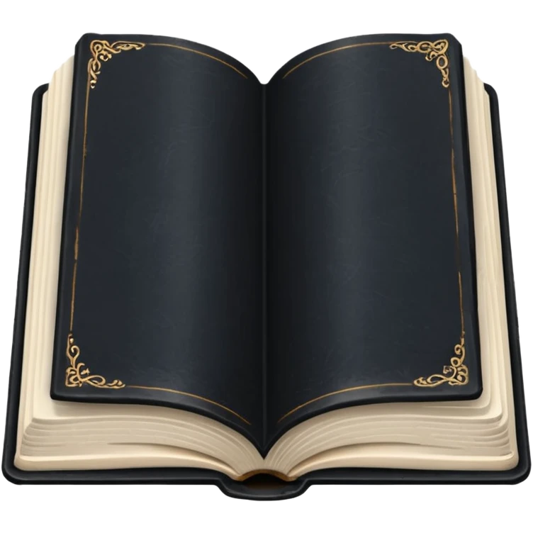 open black book with white pages emoji