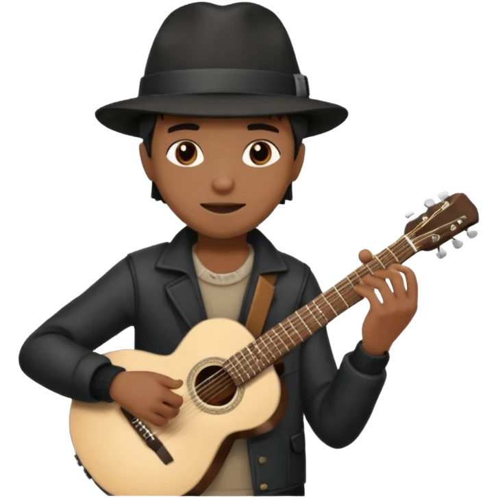 black Street Musician emoji