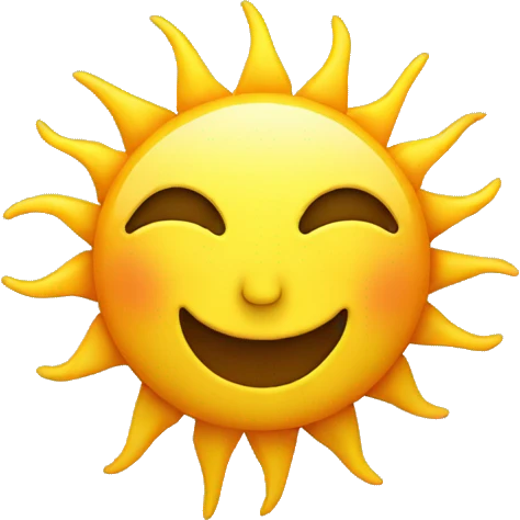 sun without face emoji