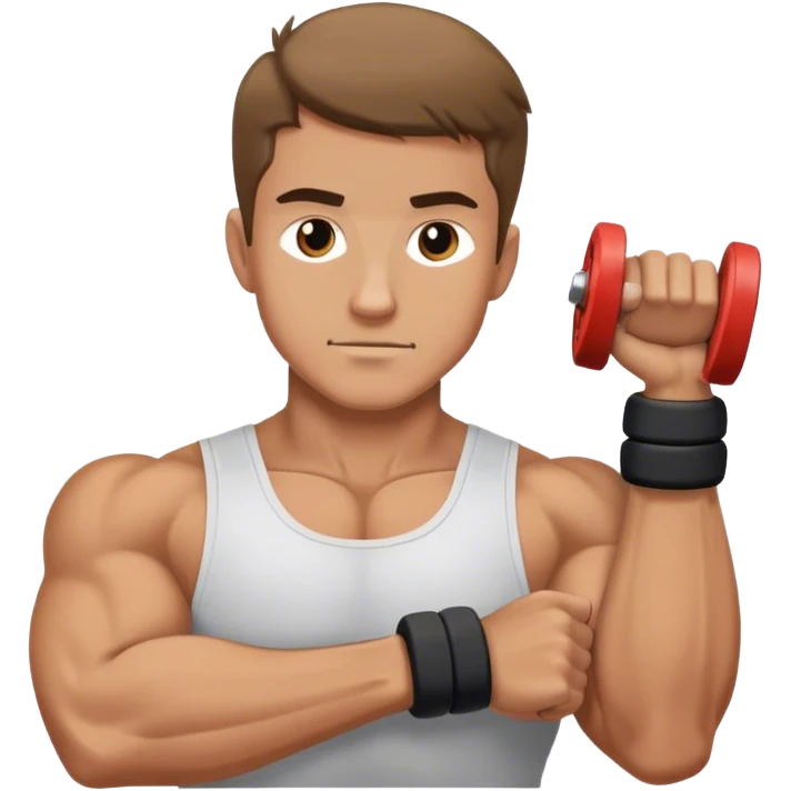 man weighted wrist curl emoji