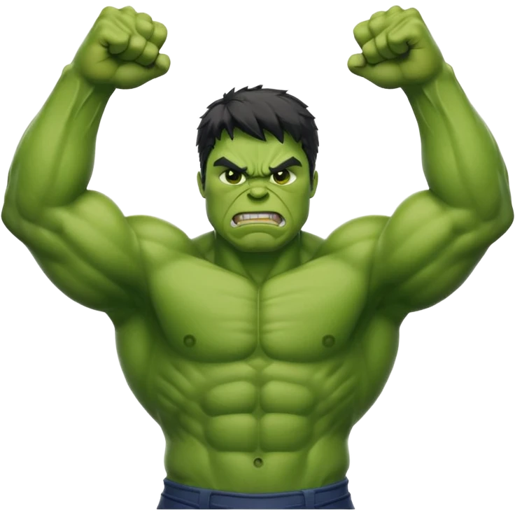 Hulk angry with hands up emoji
