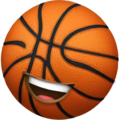 Basketball smiling emoji