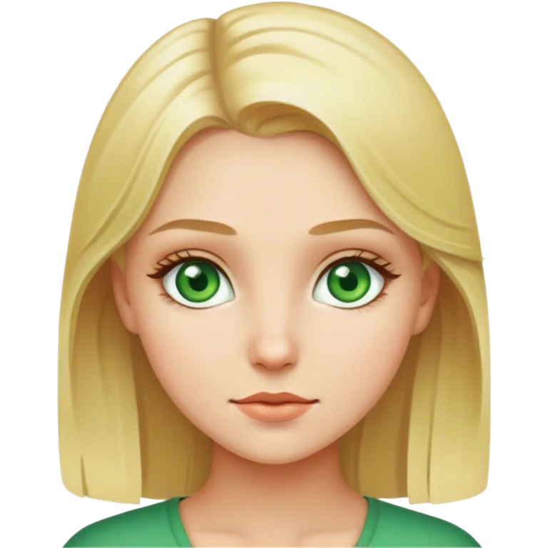 blonde girl with green eyes  emoji