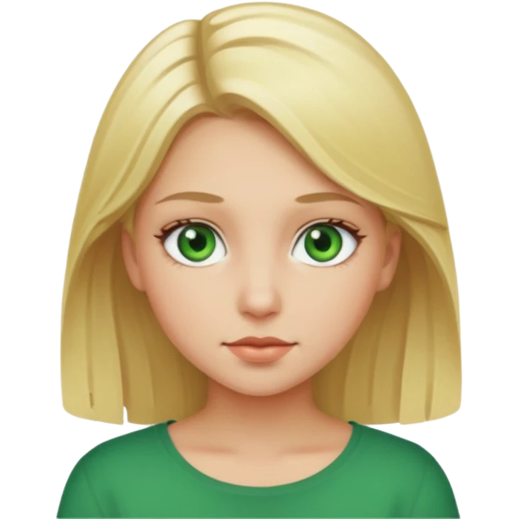 Girl blonde Green eyes emoji