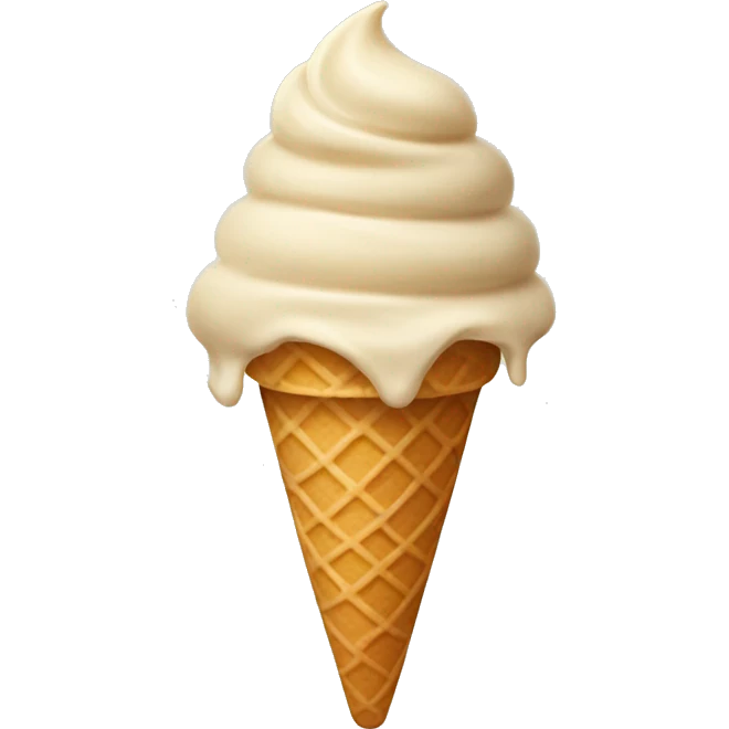 Beige astethic ice cream emoji